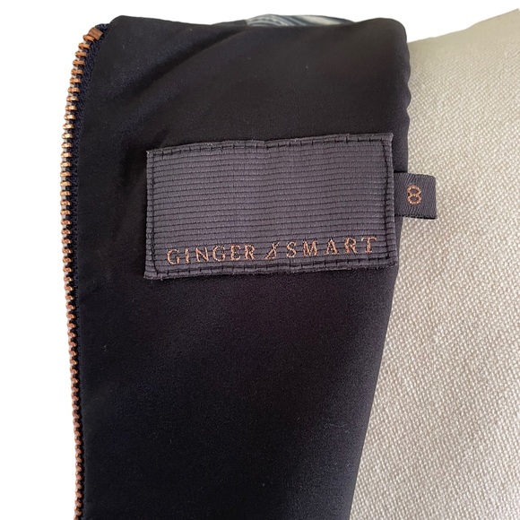 GINGER & SMART Sz8 Stunning multi fabric structured dress with keyhole cut out🏅 - Picture 11 of 12